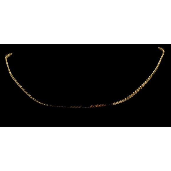 Elegant Classic Gold Tone Serpentine Chain Choker Necklace - Picture 4 of 6